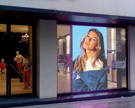Advert Glass window display